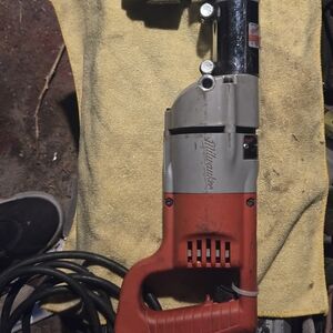 Milwaukee Heavy-Duty Red and Silver Power Drill